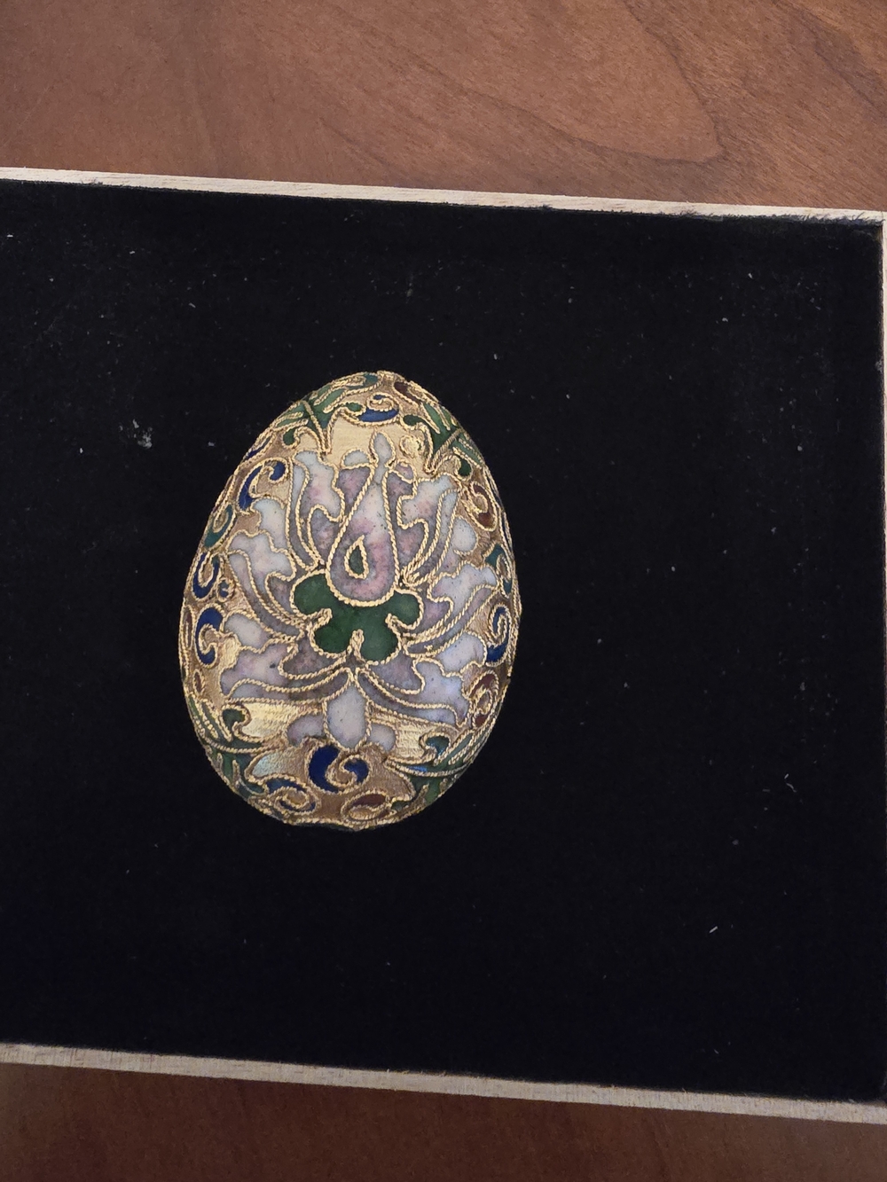 Ornate Vintage Chinese Cloisonné Egg